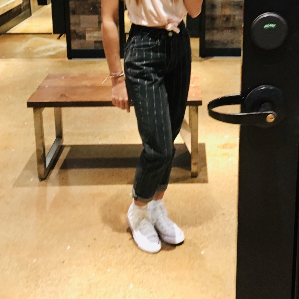 PacSun Striped Mom Jeans